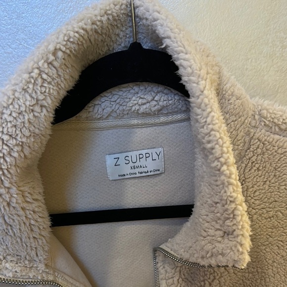 EUC Z Supply Soft Sherpa Jacket in Cream size XS - Picture 2 of 7
